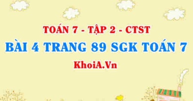 Bài 4 trang 89 SGK Toán 7 Tập 2 Chân trời sáng tạo